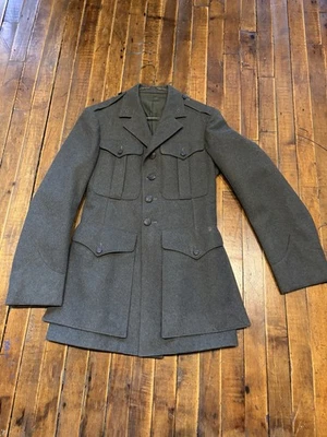 VTG U.S. Marine Dress Green Jacket Uniform Coat  Mans wool coat - Image 1 of 4