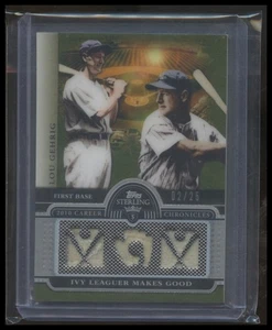 2010 Topps Sterling Lou Gehrig Career Chronicles Triple Jersey #/25 GAME USED - Picture 1 of 2