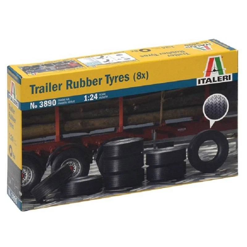 Modellino Pneumatici Rimorchio di Gomma ITALERI 3890 1/24ème Char Promo - Immagine 1 di 3