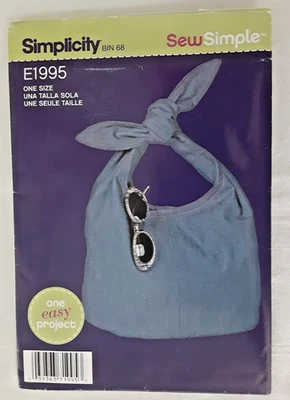 Simplicity Pattern E1995 Tote Bag Sewing Craft Project 1995 (H) - Image 1 of 2