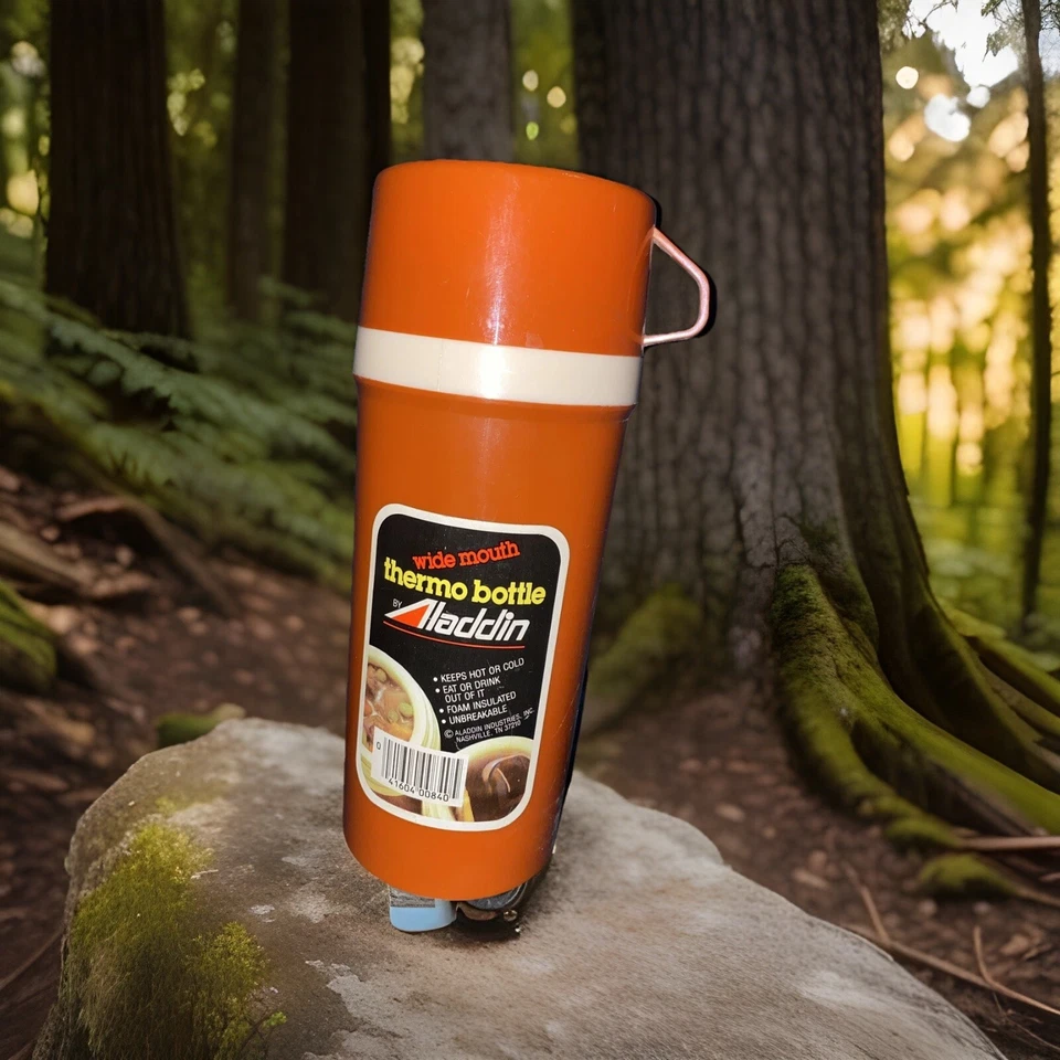 1984 Vintage Aladdin Thermos #840 Pint Cold Drink Thermo Bottle Made in USA