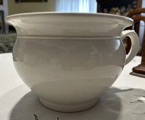 Antico vaso da notte-pitale in ceramica- Sarreguemines - Foto 1 di 8