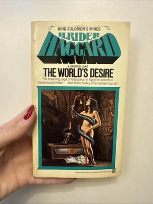 THE WORLD'S DESIRE BY H RIDER HAGGARD 2ND BALLANTINE 1977 GREAT COVER ART Foto 1 de 4
