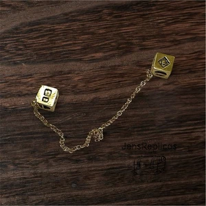 Sabacc Dice Metal Connected By Metal Chain - Picture 1 of 3