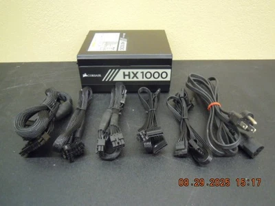 Fuente de alimentación de CA Corsair HX1000 1000 vatios 80 Plus Platinum | RPS0076 | CP-9020139 Foto 1 de 4