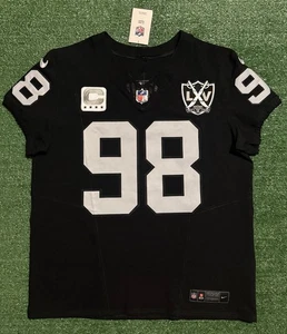 Maxx Crosby LV Raiders 2025 Black Nike Vapor F.U.S.E. Elite Jersey Size 44/Large - Picture 1 of 12