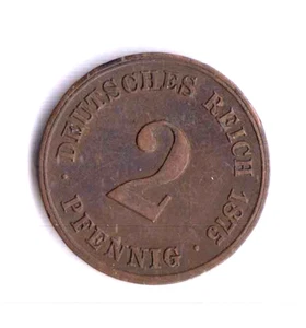 GERMANY DEUTSCHLAND 2 Pfennig 1875C (AH452) - Picture 1 of 2