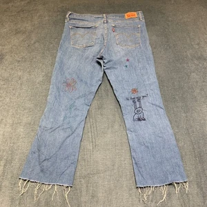 Levi's 315 Shaping Bootcut Jeans Damen 31 x 30 blau Denim Alltagskleidung ausgefranster Saum - Bild 1 von 22