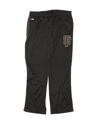 MAJESTIC Mens Cooperstown Graphic Tracksuit Trousers Large  Black ZG17 - Image 1 of 3