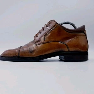 Johnston Murphy Cellini Hergestellt in Italien Hirschleder Leder Braun Stiefeletten Größe 9 M - Bild 1 von 21