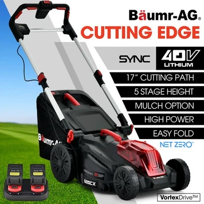 BAUMR-AG 520CX 40V SYNC 17" Cordless Lawn Mower Kit Lawnmower Electric Battery - image 1 of 4