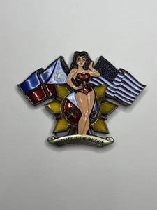 Moneda Desafío Orgullo Marina 3" Mujer Maravilla Pinup Conoce Marinero Marino Clásico - Imagen 1 de 4