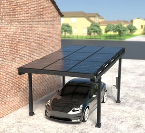 Solar Photovoltaik Carport Einzelcarport Aluminium Bausatz PV Sonnenenergie - Bild 1 von 8