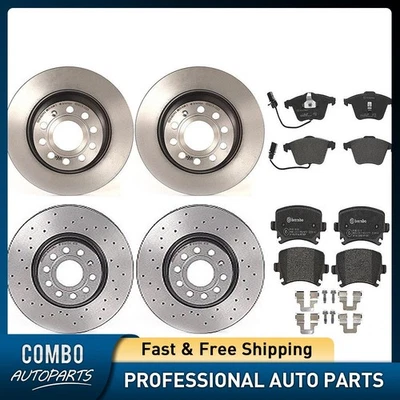 Juego de pastillas de freno de disco delanteras traseras rotor de freno de disco para Volkswagen CC 2010-2010 Foto 1 de 4