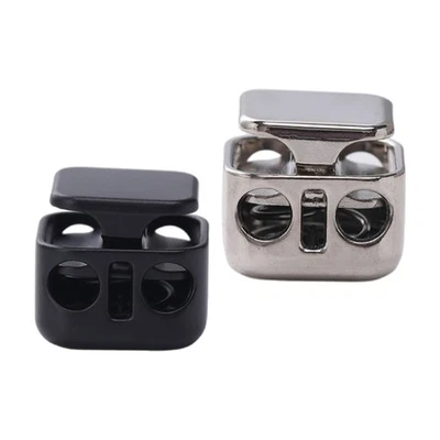 Set Of 10 Square Cord End Locks For DIY Projects And More Spring Toggle Stopper - Image 1 of 4