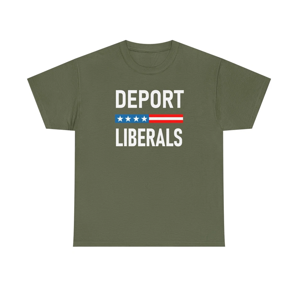 Camiseta de Deportar a los Liberales Divertida Anti Woke Demócratas Progresistas Foto 1 de 1