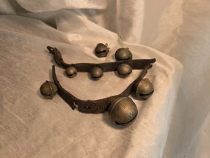 Antike Schlittenglocken - 8 nummerierte geprägte Messingglocken - 1800er von Robert Wells - Bild 1 von 4