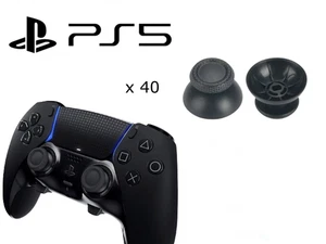 x 40 PS5 Playstation Controller Replacement Thumb Sticks Analog ThumbStick BLACK - Picture 1 of 3