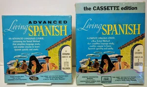 Advanced Living Spanish Vintage Language Course 2 x LP and Cassette Set SEALED - Imagen 1 de 5