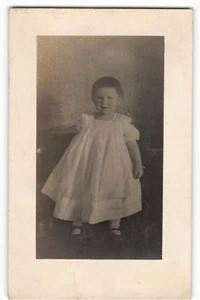 1912 RPPC Picture of Baby Vrabill wearing a cute dress Postcard VTG CC6. - Picture 1 of 4