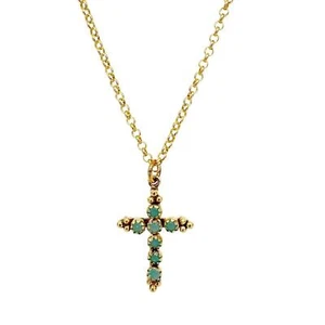 VIRGINS SAINTS & ANGELS VSA Madonna Cross Gold Vermeil Sterling Silver Necklace - Picture 1 of 8