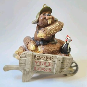 Hallmark Andenken Ornament Biber Bob's Yule Baumstämme Kringlewood Farmen 2007 - Bild 1 von 6