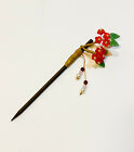1 Pc Of Hydrangea Flower Design Hairstick Hair Pick Crafted W Czech Beads Tassle