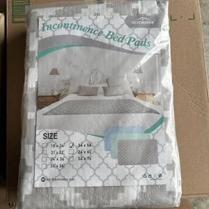 2Pack Bed Pads for Incontinence Mattress Protector Anti-Slip Waterproof 56" x 34 - Picture 1 of 2