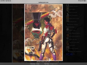 DAVE DORMAN FARBLITHOGRAPHIE TREKKER LIMITED EDITION 115/500 SIGNIERT 24x17 - Bild 1 von 7