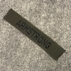 British Army Surplus Issue Olive Green Subdued Canvas Cloth Sew on Name Tape UK