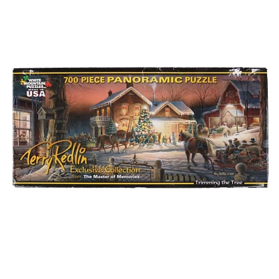 White Mountain "Trimming the Tree" 750 Piece Puzzle * Terry Redlin * VG Complete - Image 1 of 4