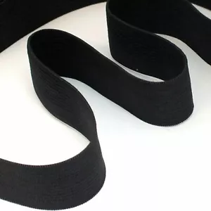 New Knitted Soft Elastic 1 inch, 3 yards Black, Free shipping - Bild 1 von 1