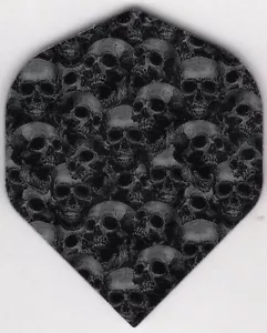 SKULLS, SKULLS & SKULLS Standard Dart Flights: 3 per set - Picture 1 of 4