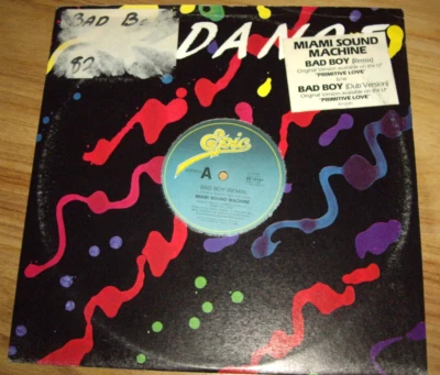 GLORIA ESTEFAN/MIAMI SOUND..*OZ 1st Press 12'' MAXI SINGLE ' BAD BOY ' 1985 EXC - Image 1 of 2