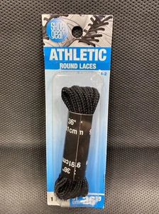 1er Pack ~ Shoe Gear Sport 36" runde Sportschuhe Schnürsenkel - schwarz #73-2 - Bild 1 von 3