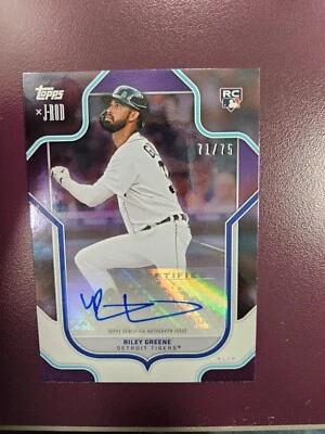 2023 Topps x J-Rod Show Out Riley Greene Auto RC #75-A Julio Rodriguez Jrod /75 - Image 1 of 2