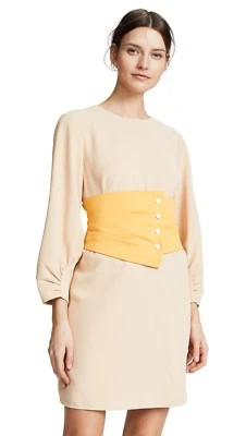 Vestido corsé manga fruncida Tibi en nude/naranja - talla 4 #MD90 Foto 1 de 4