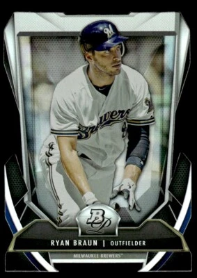 2013 Bowman Platinum Cutting Edge Stars Ryan Braun Milwaukee Brewers #CES-RB - Image 1 of 2