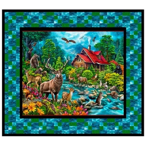 Rambling Checkerboard Quilt Kit by Cyndi Hershey (50.5" x 56.5") Kit 4287A - Image 1 of 1