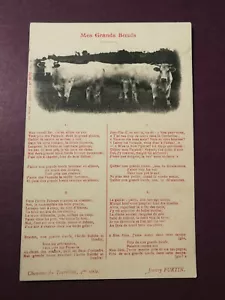 CPA 71 Mes Grands BOEUFS - Chansons Jeanny FURTIN - Imagen 1 de 2