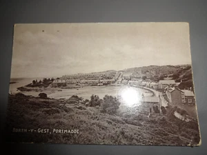 Borth-Y-Gest Portmadoc Vintage Postcard - Pritchard's Series Portmadoc - Picture 1 of 2