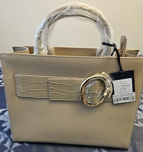 New Roberto Cavalli Class Collection Beige Handbag - Picture 1 of 6
