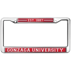 Gonzaga Universityversity School Logo Standard License Plate Metal Frame - Imagen 1 de 7