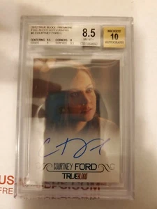 Courtney Ford 2012 True Blood Bleed Beckett BGS 8,5 y 10 autógrafo automático - Imagen 1 de 2