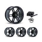 Wheel Rims Set with Black Lug Nuts Kit for 98 GMC C2500 P837143 17 inch