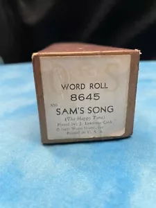 Vintage 1950 QRS Player Piano Word Roll 8645 **SAM'S SONG** (The Happy Tune) - Picture 1 of 3