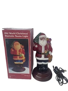 Papá Noel Patriótico Navidad Viejo Mundo 1996 Con Caja - Imagen 1 de 5