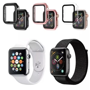 Für Apple iWatch 10 9 8 7 6 5 4 SE Display Hülle Hartglas Bumper Cover - Bild 1 von 18