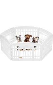 Dog Playpen 4/6-Panel 24" Pet Playpen with Door Puppy Playpen Indoor/Outdoor - Picture 1 of 8