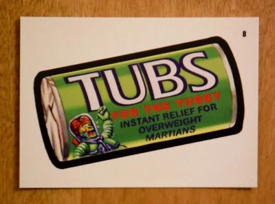 Mars Attacks Wacky Packages — 2020 — card #8 — “Tubs” — Attacky — Topps On-Demand - Imagem 1 de 2